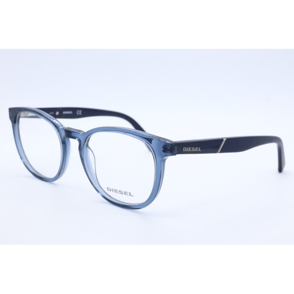 DIESEL DL 5295 090 Blue Acetate Oval Eyeglasses Clear Lenses 49mm